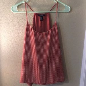 Drapey polka dot tank top